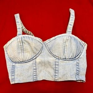 Denim crop top